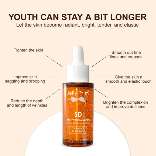 Jelly Prim 5D Retinol Wrinkle Serum Firming & lightening Fine Lines