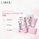 LAIKOU Japan Sakura Radiance Ritual Set - 4 Pieces