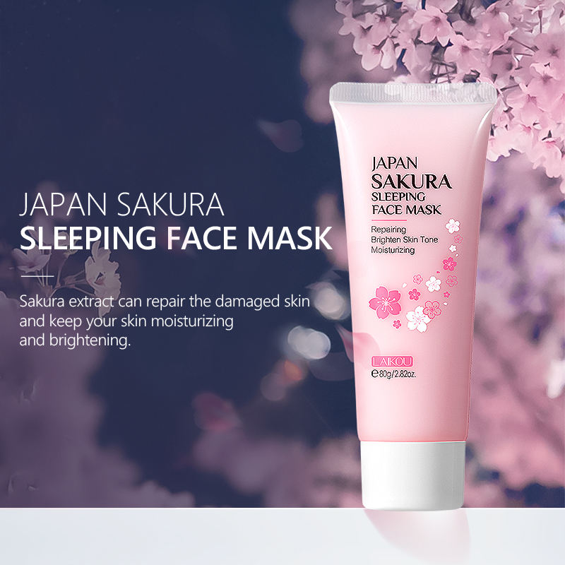 LAIKOU Sakura Sleeping Face care Brighten dull skin night cream 80g