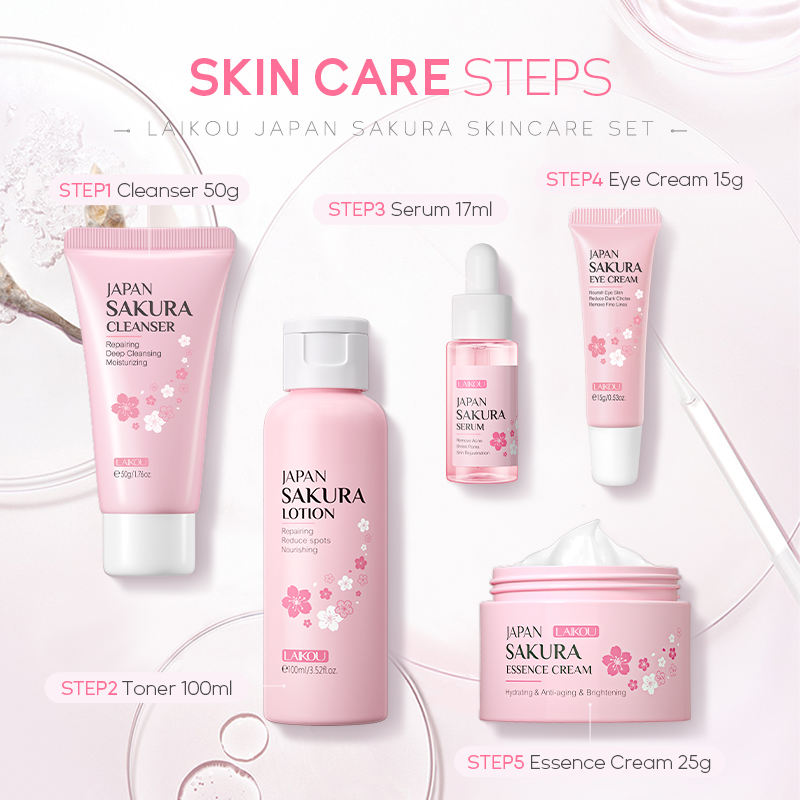 LAIKOU Japan Sakura 5 Pieces Skincare Set