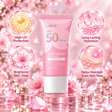 Laikou Japan Sakura Sunscreen(Whitening)SPF 50 PA+++ – 50g