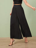 Pleated Wide Leg Pants