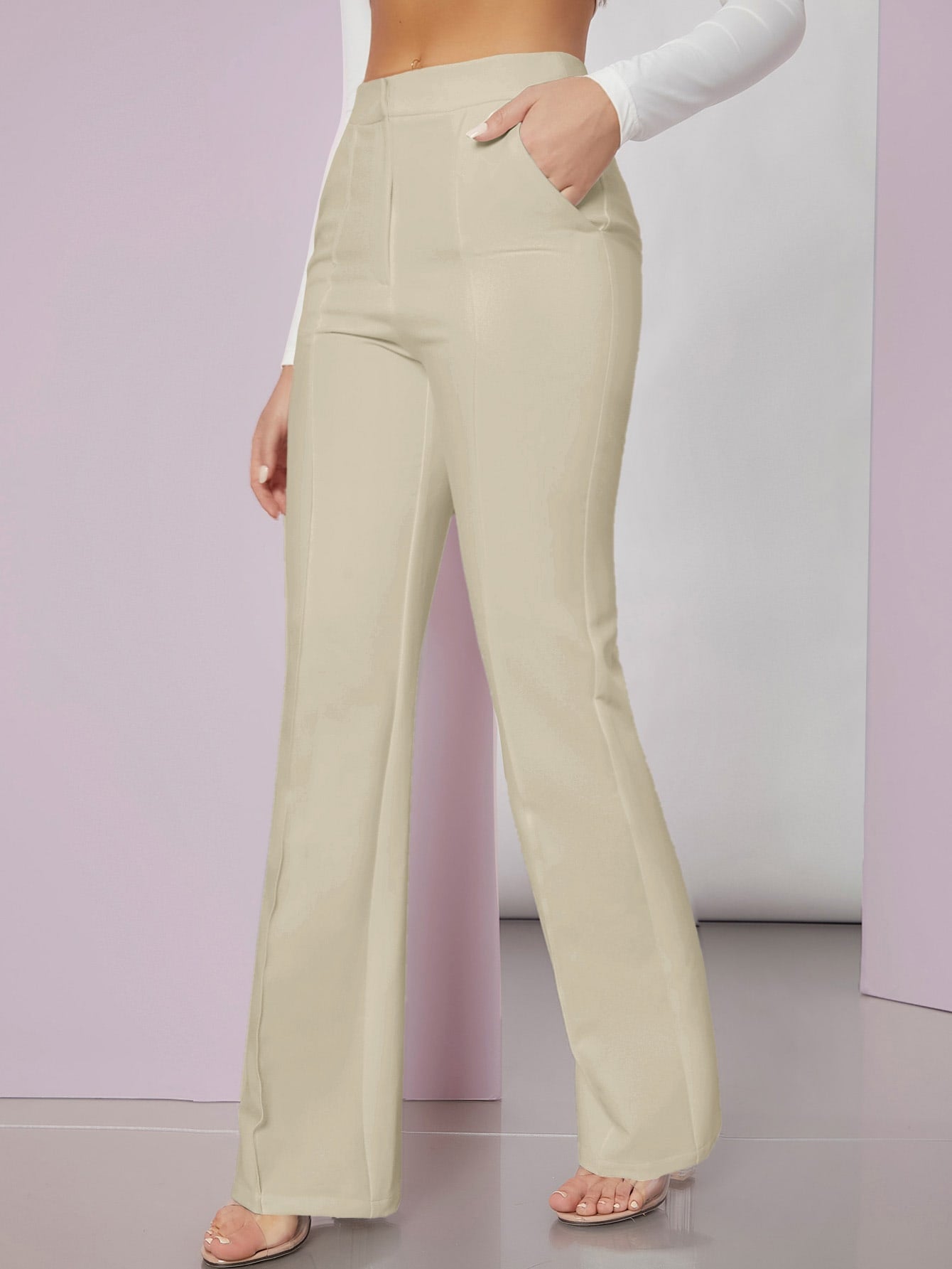 SHEIN Seam Front Tailored Pants