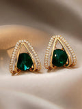 J25_Rhinestone Decor Earrings