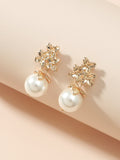 J54_Faux Pearl Drop Earrings