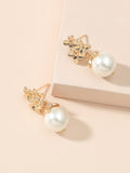 J54_Faux Pearl Drop Earrings