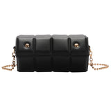 Square Embossed Chain Shoulder Bag