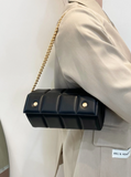 Square Embossed Chain Shoulder Bag